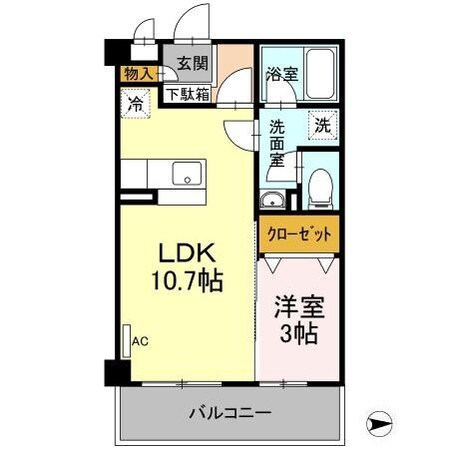 楠駅 徒歩4分 3階の物件間取画像